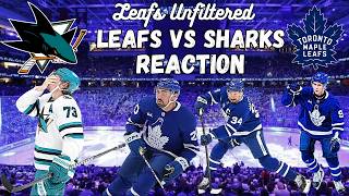 Maple Leafs vs Sharks Reaction|Game 10 26/27|TOR 3 SJS 1