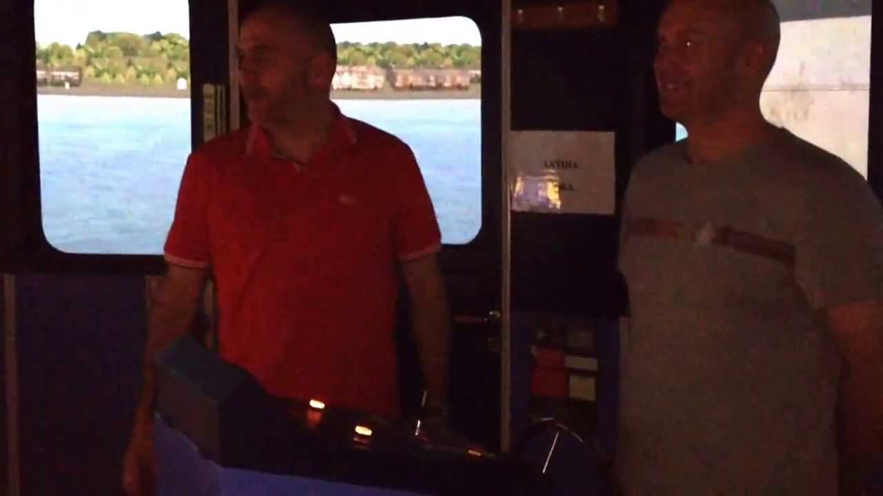 Scousers sailing up The River Mersey.