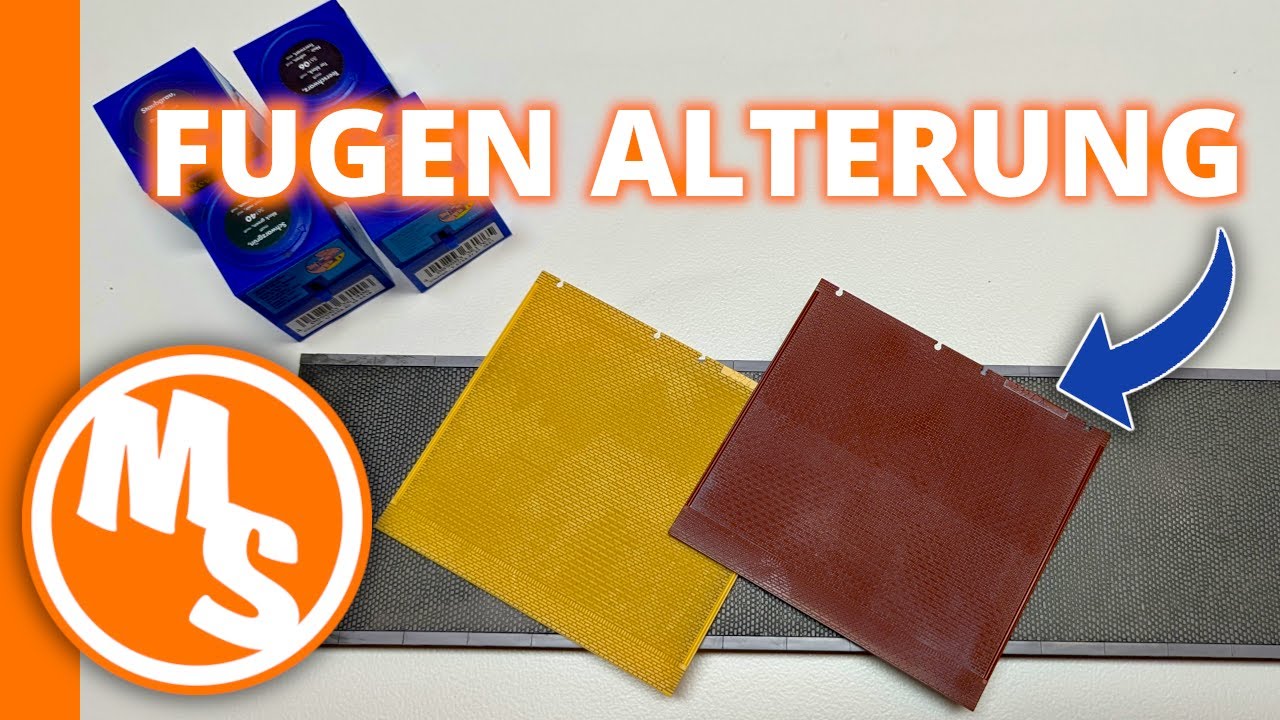 Modelleisenbahn H0 - Tutorial Fugenalterung - MOBASTÜBL Teil 24