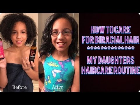 Como cuidar dos cabelos Biracial | Minha rotina Filhas cuidado do cabelo