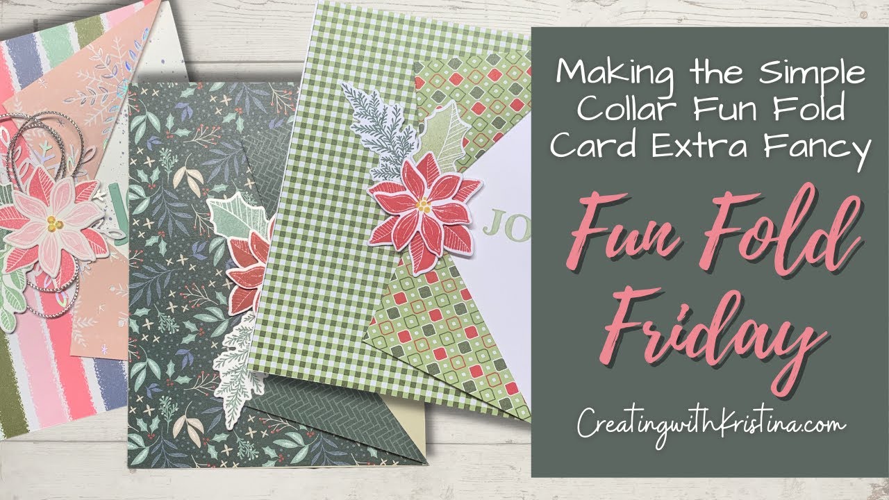 Making the Simple Collar Fun Fold Card Extra Fancy YouTube