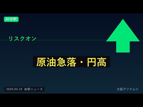ドル円 買い優勢 ホルムズ海峡開放で原油急落！ドル円157円台タッチ【4/18 朝 為替ニュース】