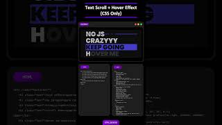 Text Scroll + Hover Effect ✨📝 (CSS Only) #htmlcss #css3 #webdesign