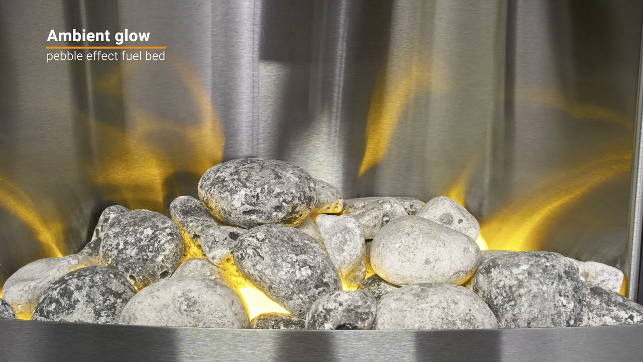 Adam Helios Electric Fire in Brushed Steel - YouTube