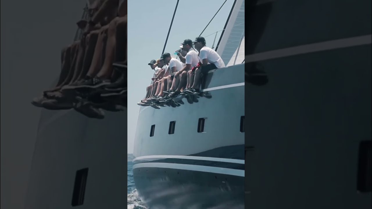 Taming a 43m Beast: Mainsail Trim #Yacht #3Di