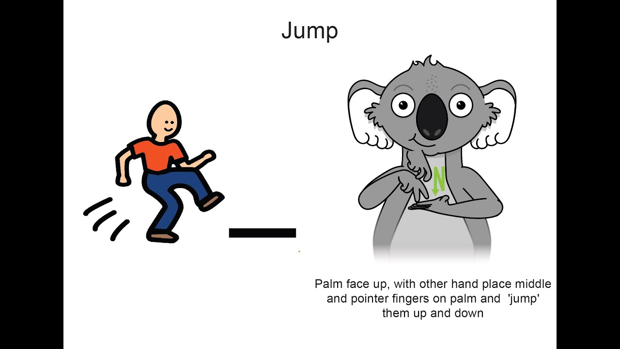 Glass House Mountains District Park Communication Board Key Word Sign tutorial - Jump