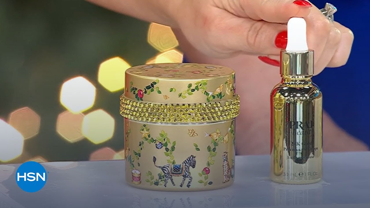PRAI Beauty Holiday Wreath 24K Gold Oil Drops & Wrinkle Repair Creme | HSN