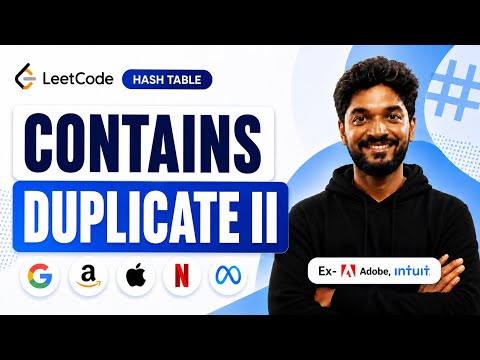 219. Contains Duplicate II | #12 | Hash Table Playlist #hashtable #leetcode #algorithms