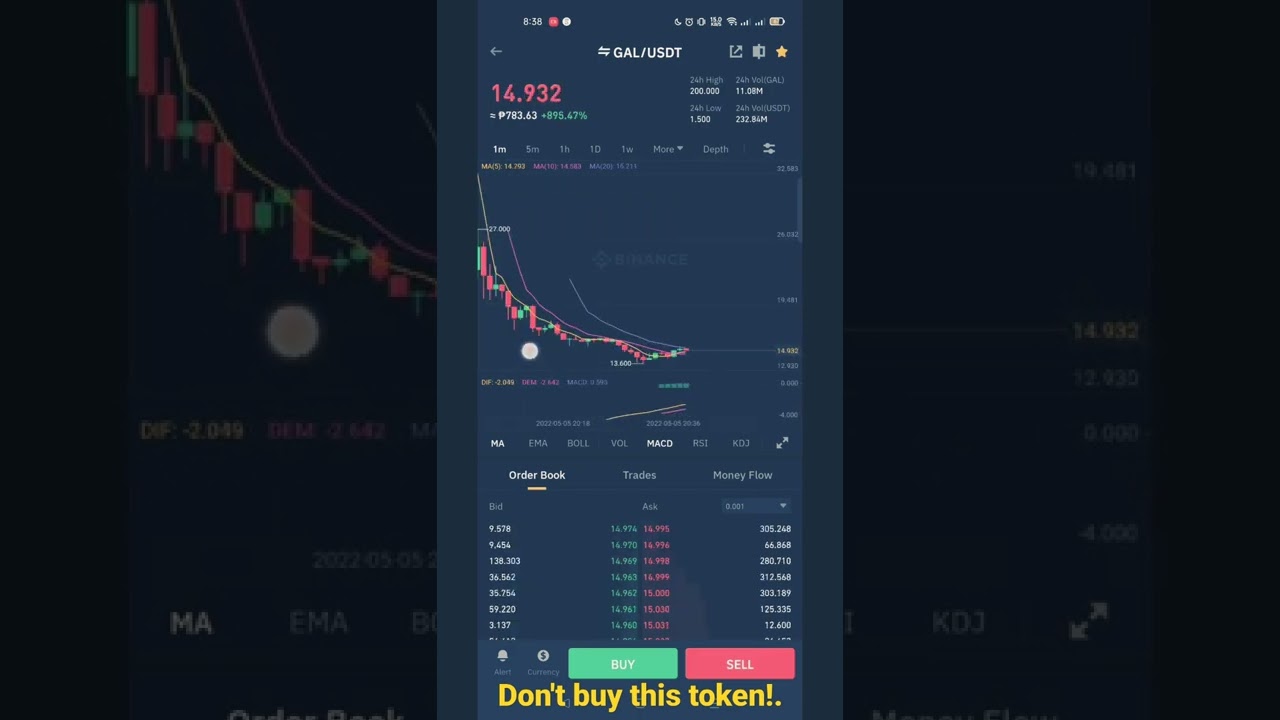 GAL token is now available on BINANCE but i Don't recommend this token