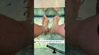 Got a fish spa pedicure in Santorini Greece 📍