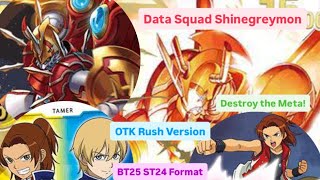 Digimon Card Game Data Squad Shinegreymon Rush Deck POST BT25 ST24 Dual Revolution Competitive Play