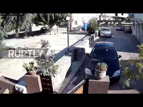 لحظه وقوع زلزله از لنز دوربین مداربسته