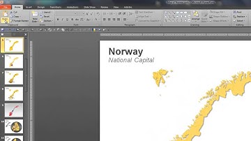 Map of Norway: How to Add pin Flag Icon to a Map in PowerPoint