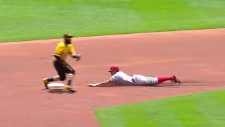 CIN@PIT: Hamilton swipes 40th and 41st bases