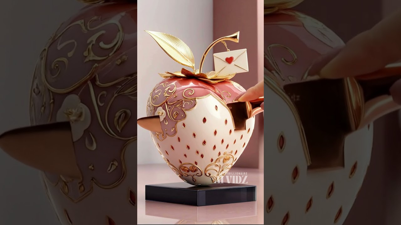 🍓 Stylized 3D Strawberry | Pixar-Inspired ASMR Slicing ✨ | Luxury Aesthetic & Satisfying Visuals