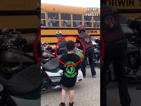 Ces motards réalisent un acte précieux pour un petit garçon devant son école