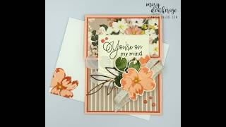 Stampin Up//Forever Florals//Petals of Beauty//Brushed With Beauty DSP//Fun Fold//Online Exclusives
