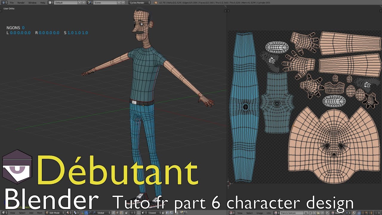 Tuto fr Blender part 6 character design - YouTube