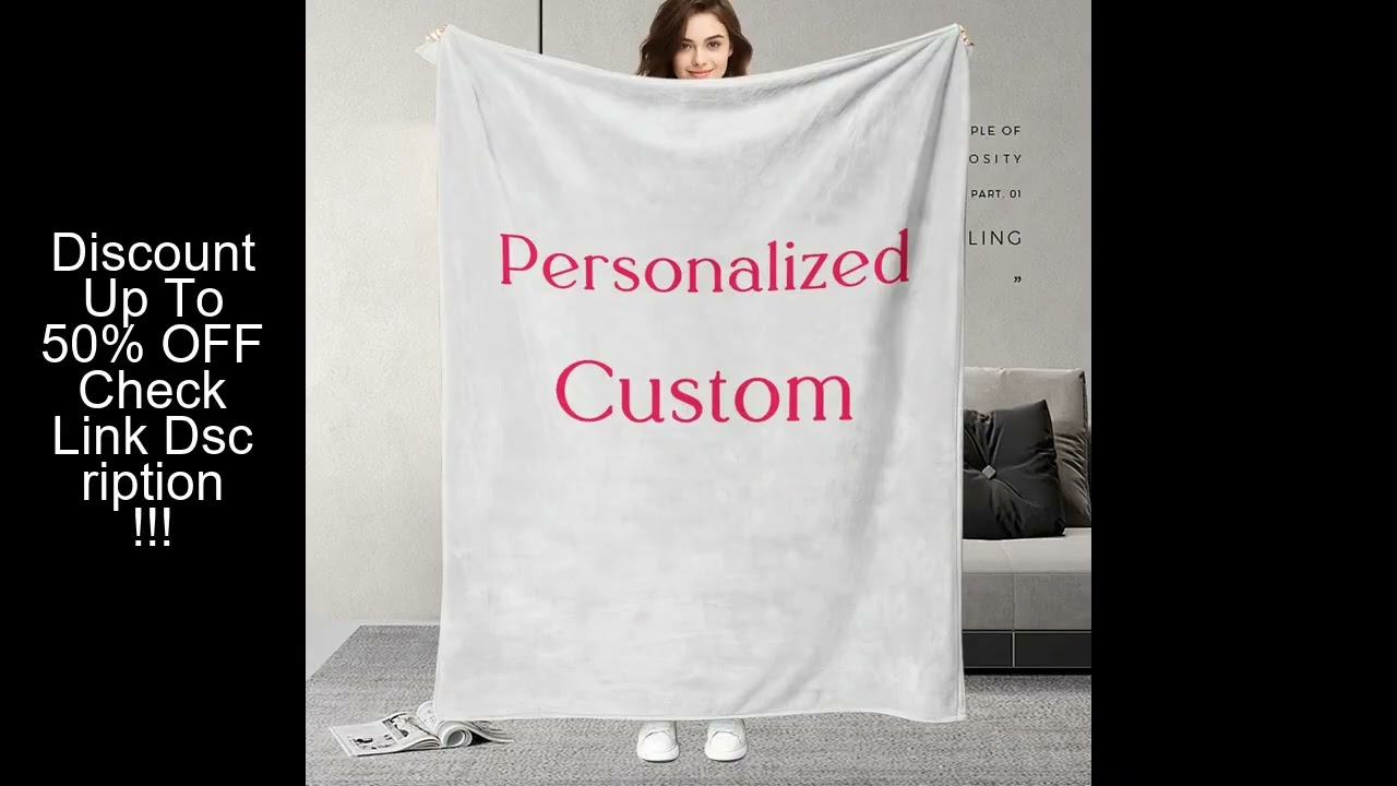 Personalized Custom Blanket with Photo - Unique Gift for Boyfriend Birthday Girls Dogs Guest Celebra