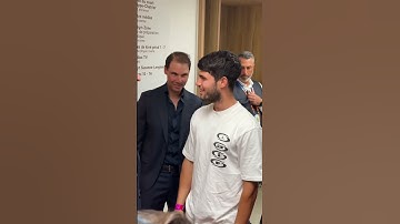Thumbnail of Alcaraz MEETS with big 4 after Rafa ceremony!! #tennis #shorts