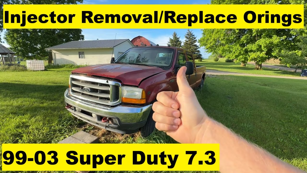 Замена уплотнительного кольца форсунки 7.3 Дизель Ford Super Duty F250 F350 F450 Excursion 99 00 ...