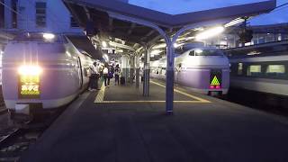 【松本駅】E351×2編成と189系N102編成(回送)