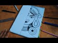 Beautiful Siddhidatri Mata Sketch For All Bhakt #shorts #matarani #sketch #siddhidatrimata