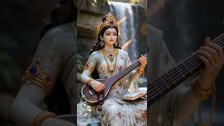 Veena Ki Devi Maa Saraswati Ki Pyari Muskaan🎶🪷Gyaan Ka Aashirwad #Shorts#saraswatidevi#sanatandharma