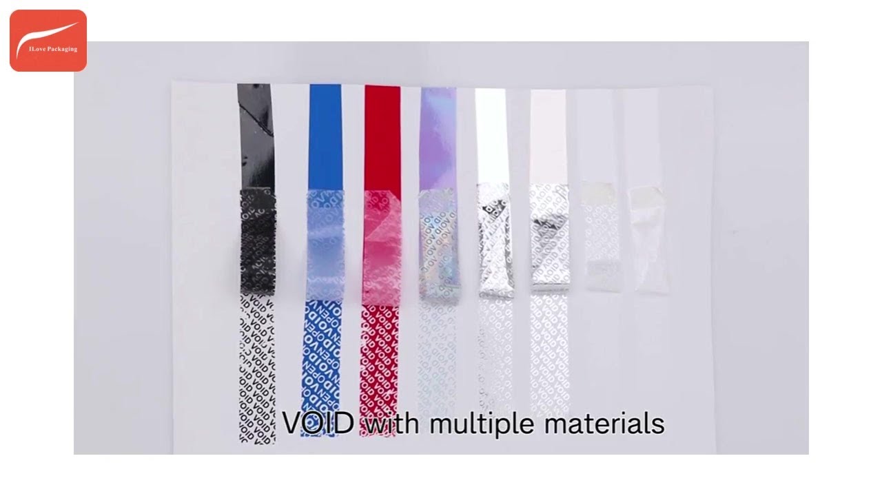I Love Packaging Custom VOID Stickers Security Seal Label Warranty Sticker