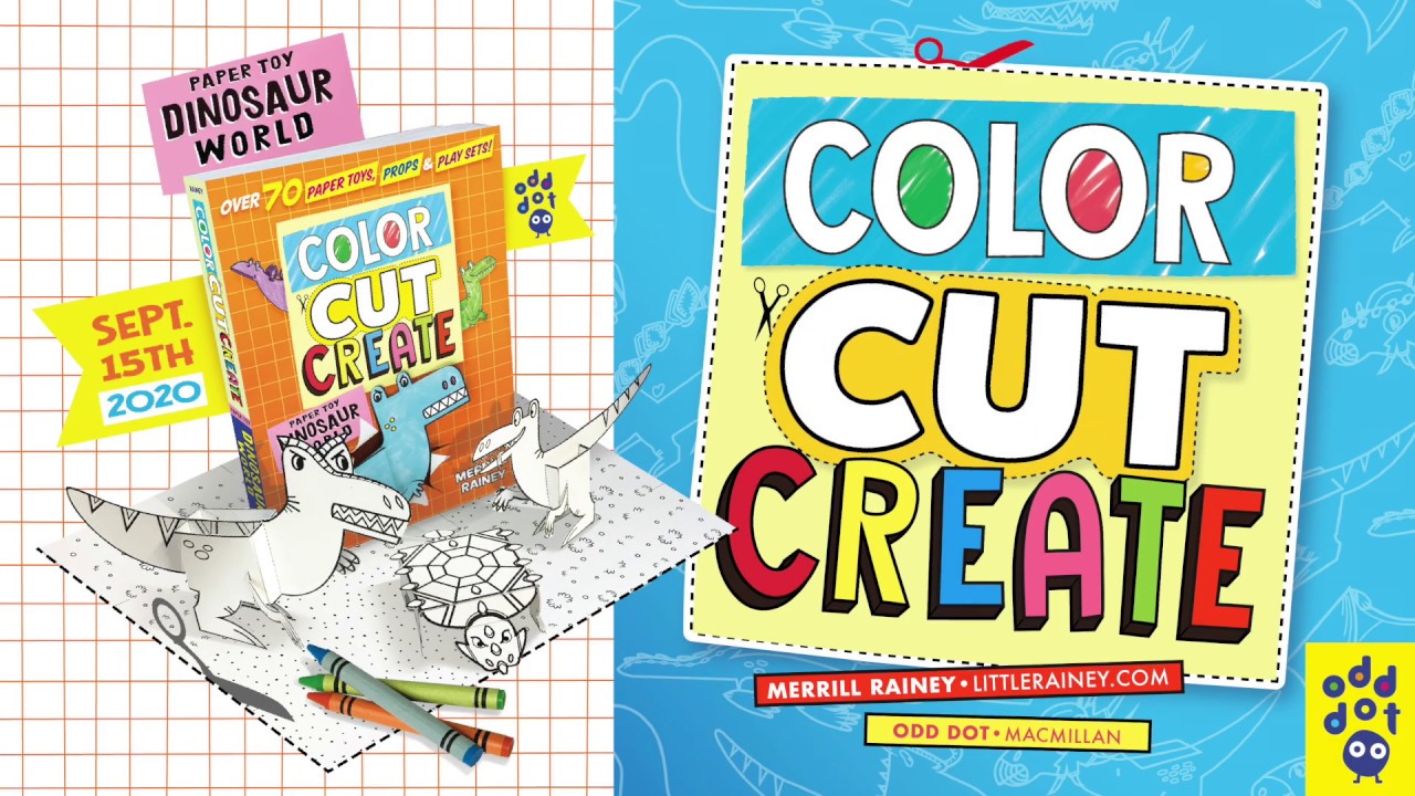 Color, Cut, Create! Dinosaur World • Paper Toy Book