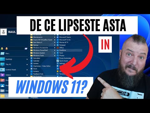 MICROSOFT, De ce LIPSESTE ASTA In Windows 11? Start Menu X