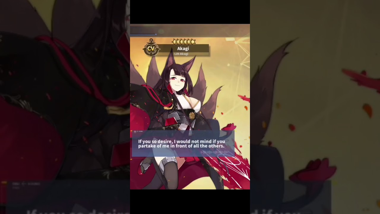 Voice Line Special Touch❤️ Akagi - Azur Lane 