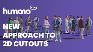 Humano 2d - New way to add people 2d cutouts into visualizations in Photoshop (archviz renders)