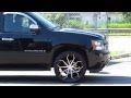 HILLYARD CUSTOM RIM&amp;TIRE 2008 CHEVROLET AVALANCHE WITH 24 INCH BLACK RIMS