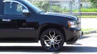 HILLYARD CUSTOM RIM&TIRE 2008 CHEVROLET AVALANCHE WITH 24 INCH BLACK RIMS