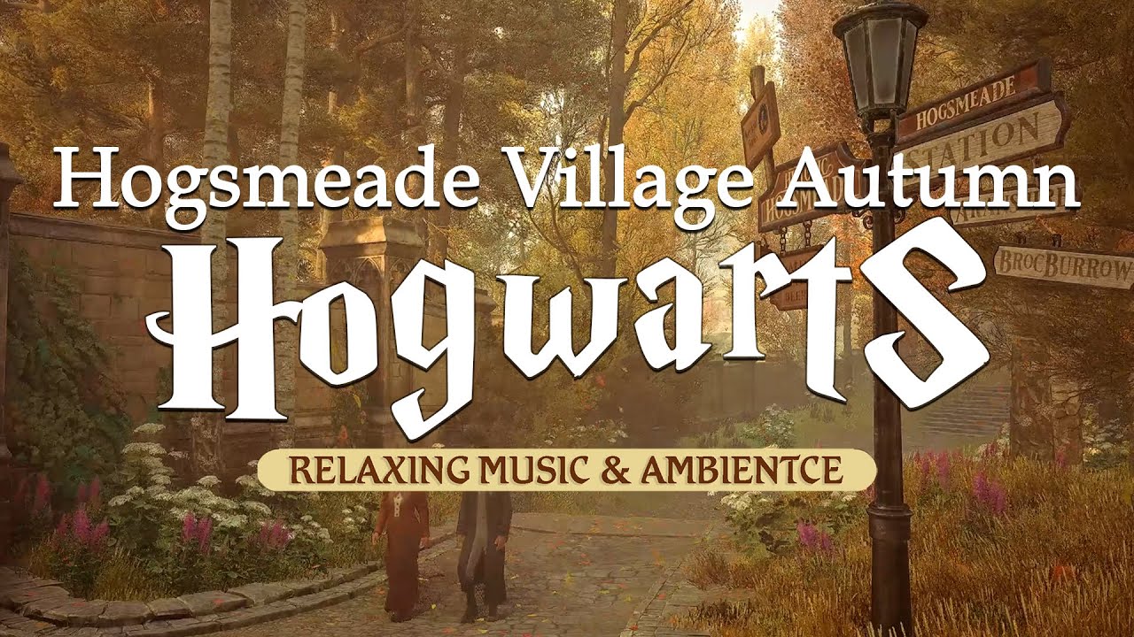 Hogsmeade Village in Autumn at Hogwarts | Harry Potter Music and Ambience from Hogwarts Legacy