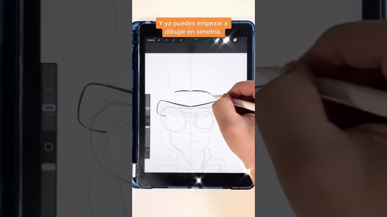 Como dibujar en simetría en Procreate 