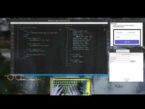 Web HTML CSS For Beginngers - Display, In Line Block Challenge 4 -  Sign up form | ASMR Programming