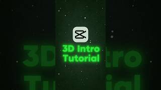 Capcut 3D Intro Tutorial 🔥 #shorts #capcut #tutorial