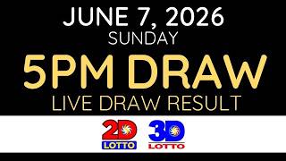 [LIVE] PCSO Lotto Result Today 5pm June 7 2026 - Ez2 Result and Swertres Result