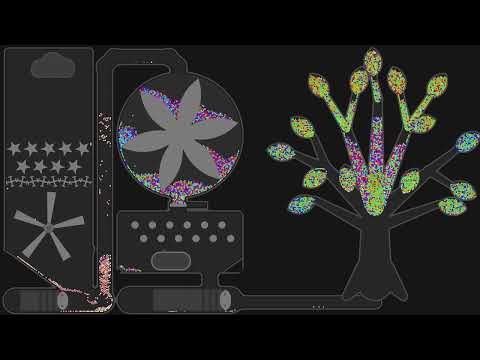 Fruit Shredding Machine Grows a Rainbow Tree 🌈🌳 | Oddly Satisfying Simulation