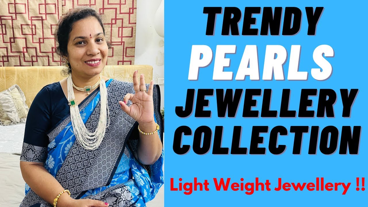 Latest Pearl Jewellery Collection | Light weight Gold trendy designs Jewelry in telugu Mee sandhya |
