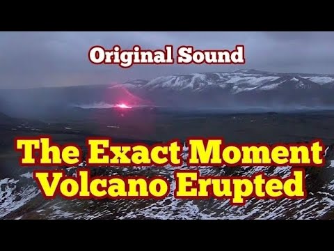 The Exact Moment Volcano Erupted, Iceland Svartsengi Volcanic System, Sundhnúka Fissure+ Music