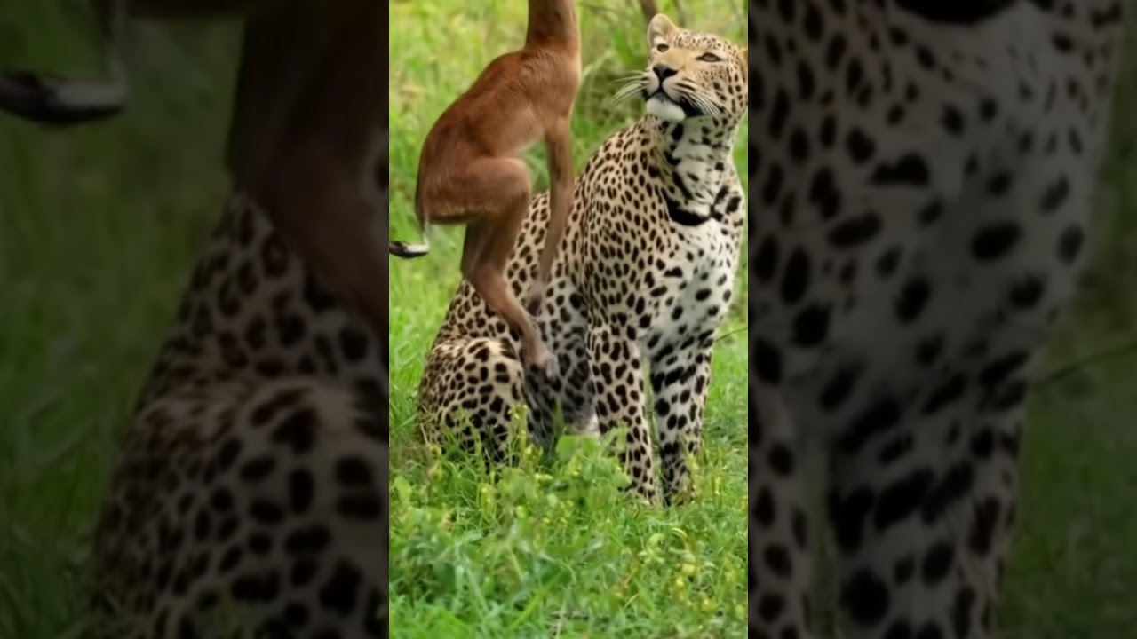 Leopard Treats Baby Deer as Her Own!