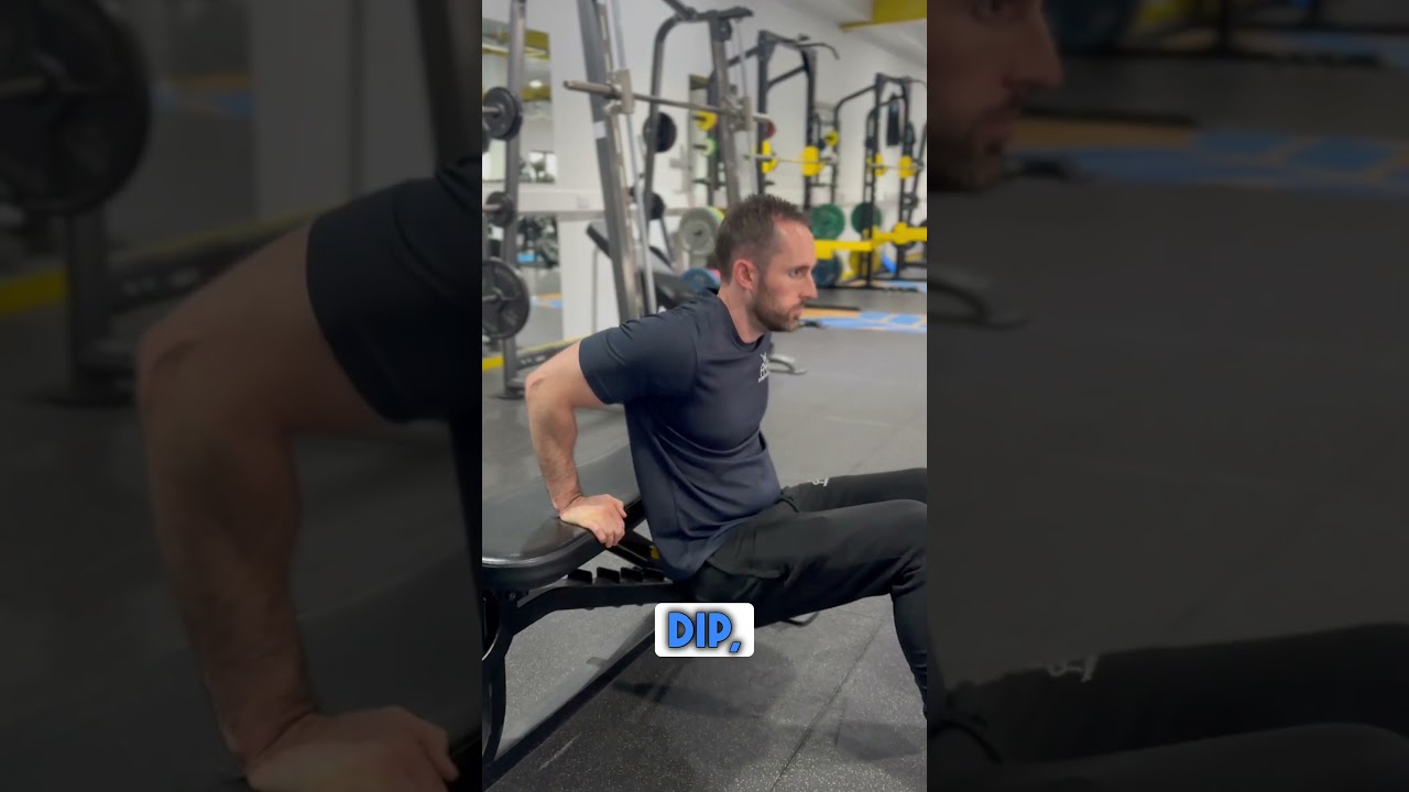 Bench Tricep Dips [Small Progression!] #shorts