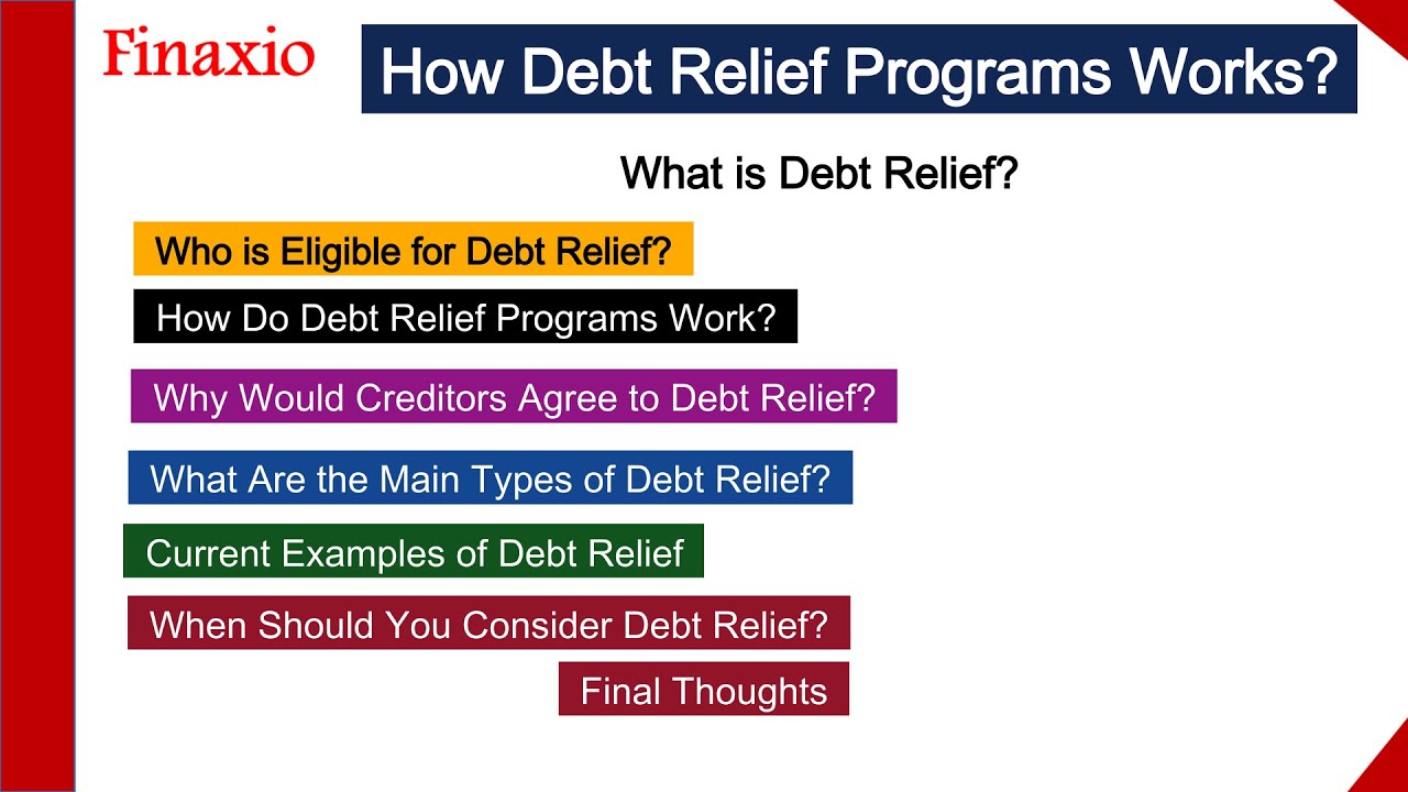 How Debt Relief Programs Works?