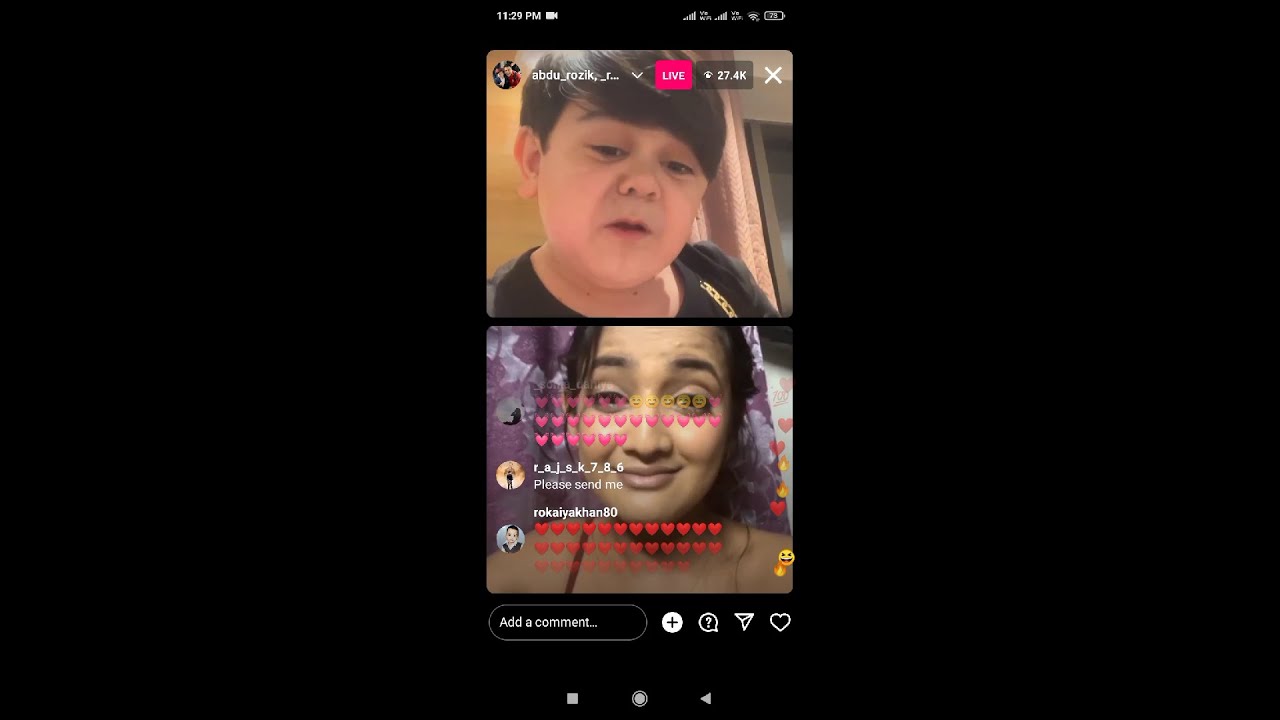 Abdu rozik live on instagram 