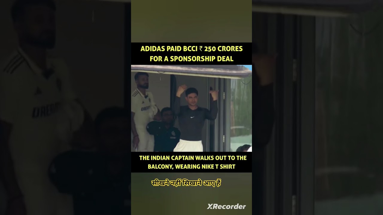 Adidas paid BCCI 250 Crores for a sponsorship deal 🤝