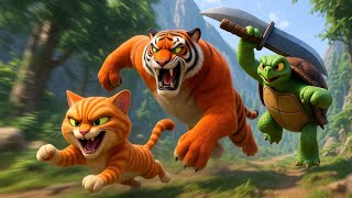 Cat Drops Rock on Turtle... Then THIS Happens! 😂🐱🐢 Epic Revenge Chaos