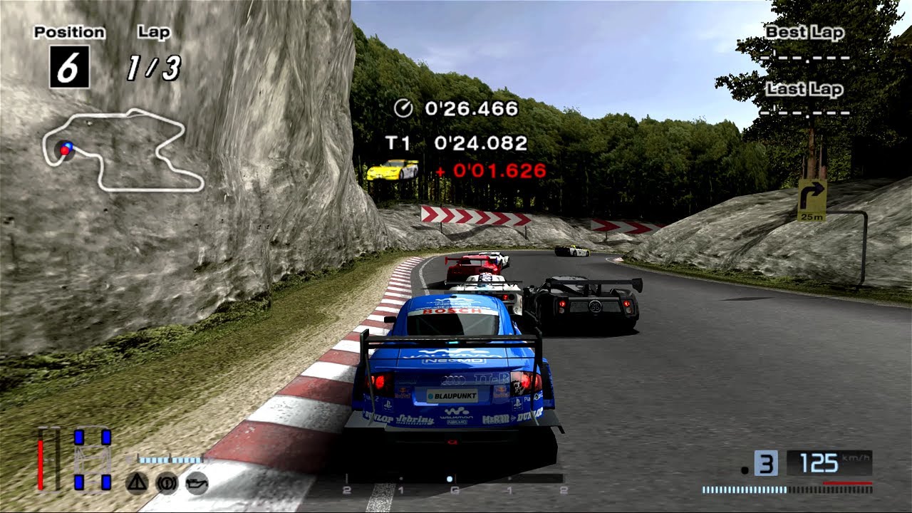 Gran Turismo 4 Abt Audi TT-R + Cockpit View on Trial Mountain Circuit -  PS2 HD Gameplay